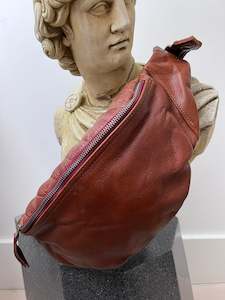 Remade: Tan Quilted Leather Belt Bag