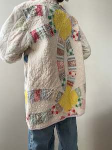 Upcycled: Upcycled Quilt Jacket Yellow Patch