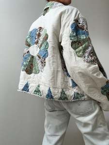 Upcycled: Upcycled Quilt Jacket Big Flower