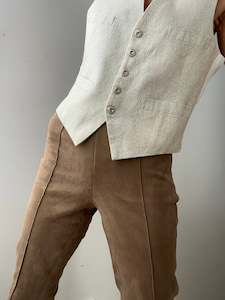 Suede: Ralph Lauren Suede Leggings Tan