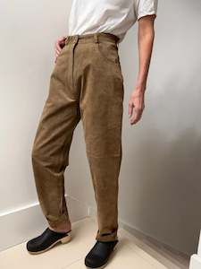 Suede: Tan Suede Pants