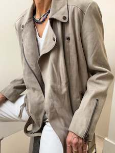 Suede: Soft Grey Suede Jacket