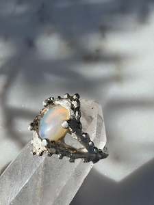 Silver Opal Ring