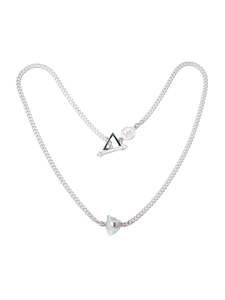 Tiger Frame - Rough Gem Necklace Aquamarine Silver
