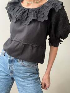 Sea NY Broderie Anglaise Round Neck Blouse