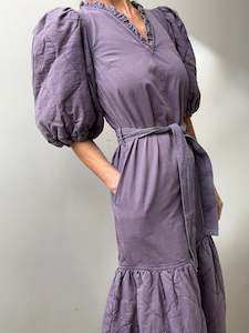 Quilts: Sea NY Layla Quilted Midi Dress Purple