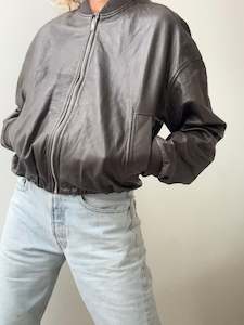 Leather Jackets: Jake*s Chocolate Leather Bomber Jacket