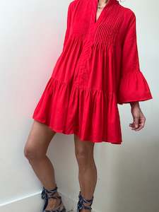 Red Evarae Cotton Tunic