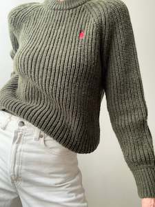 Ralph Lauren Wool Blend Crew Neck Knit Green