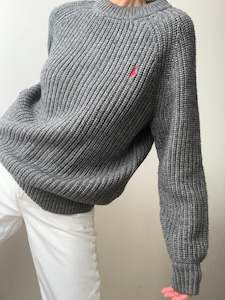 Ralph Lauren Wool Blend Crew Neck Knit Grey