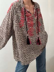 Sale: Marc Cain Animal Print Blouse