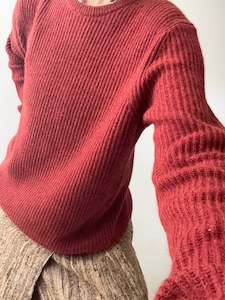 Sale: Rust Ribbed Lambwool Knit