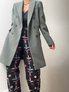 Sale: Wool Blend Coat Sage Green