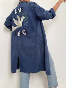 Remade: Upcycled Blue Medical Coat
