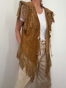 Tabinos Suede Tassel Vest