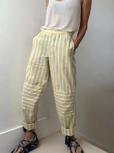 Clearance: Fresia Line Pants Lemon