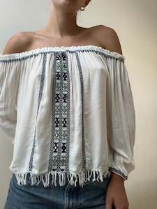 Clearance: Brownie Blusa Aloha Off The Shoulder Blouse