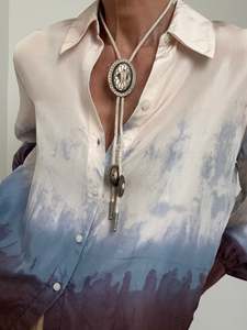 Vintage Cream Oval Bolo Tie