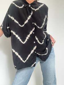 Stella Silk Shirt Black Tiedye