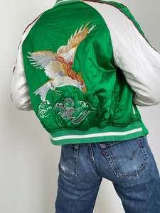 One Off Pieces: Eagle Green Reversible Bomber