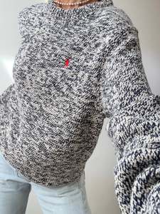 Sale: Ralph Lauren Navy White Mix Knit