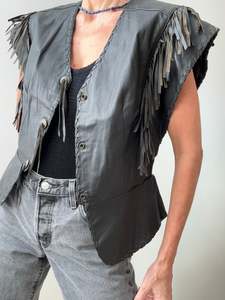 Vintage Harley Davidson Leather Vest.