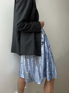 Ganni Blue Bubble Skirt