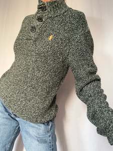 Ralph Lauren Green Button Knit
