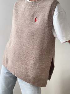 Ralph Lauren: Ralph Lauren Open Side Vest Tan