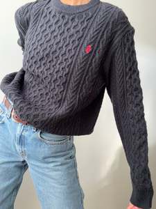 Ralph Lauren: Ralph Lauren Wool Cable Knit Navy