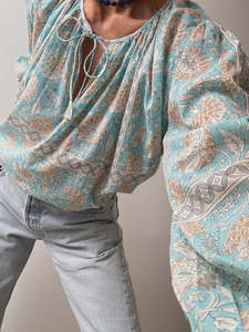 Antik Batik Flavie Blouse Blue