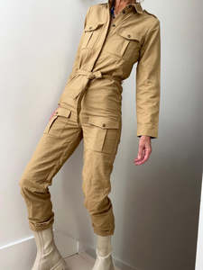 Les Coyotes Des Paris: Les Coyote Tan Jumpsuit