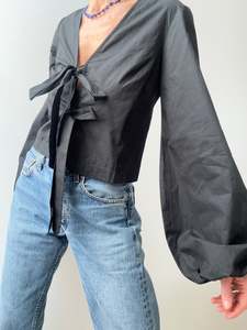 Nelly: Favourite Bow Blouse Navy