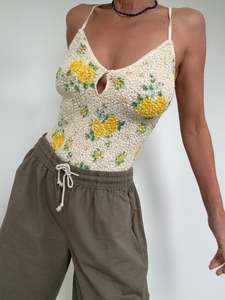 Seaside Rose Bodysuit Yellow