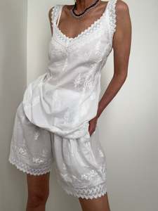 Lace V-Neck Singlet & Shorts Set