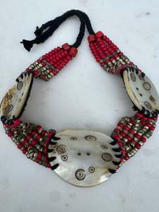 Chokers: Mother Of Pearl Tribal Choker