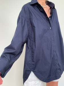 Oversize Fit Blouse Navy