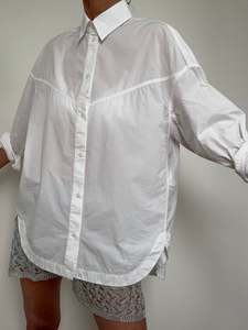 Hugo Boss: Oversize Fit Blouse White