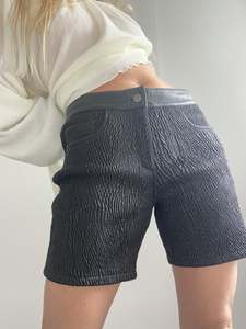 Leather Quilt Shorts