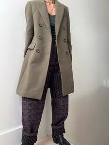 Promotion: Wool Blend Coat Olive Green