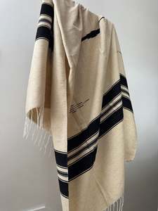 Homewares: Mexican Hand Loomed Blanket Natural