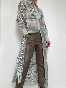 Applique Foam Button Through Dress