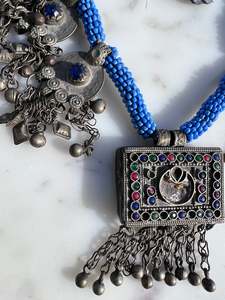 Promotion: Tribal Necklace With Blue Beads