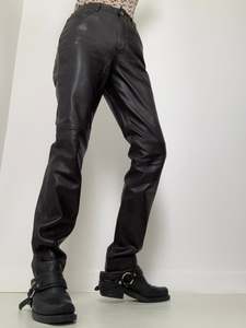 Bottoms: Leather Pants Midnight