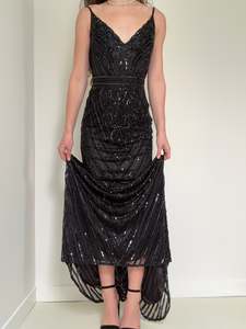 Morticia Addams Sequin Maxi