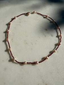 Top Selects: Garnet Pearl Necklace