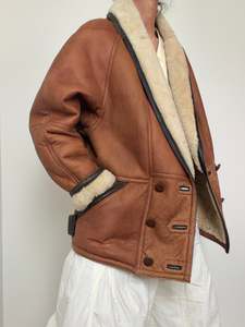 One Off Pieces: Shawl Collar Shearling With Trim