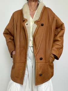 One Off Pieces: Vintage Cognac Shearling Coat