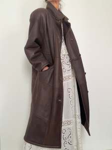 Vintage 80,s Shearling Maxi Coat