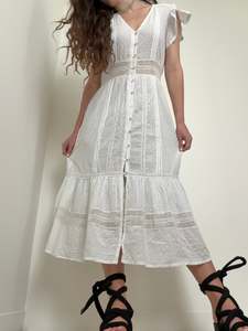 Resort: Nyla Beach Midi Dress White